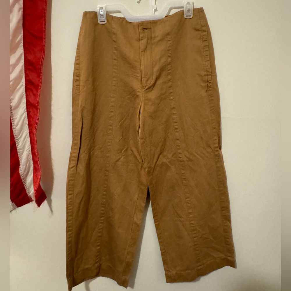 Wide Leg Pants | LOFT | 10 | Brown/Tan